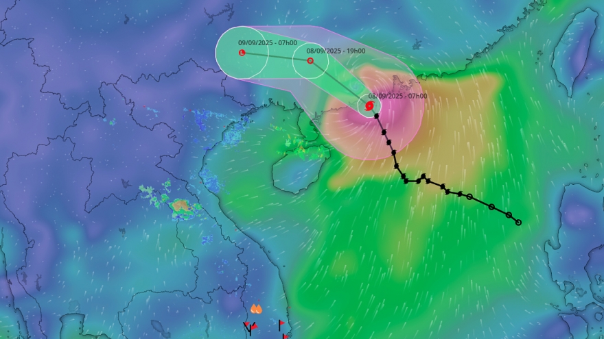 Typhoon Tapah to bring heavy rain to six northern provinces of Vietnam